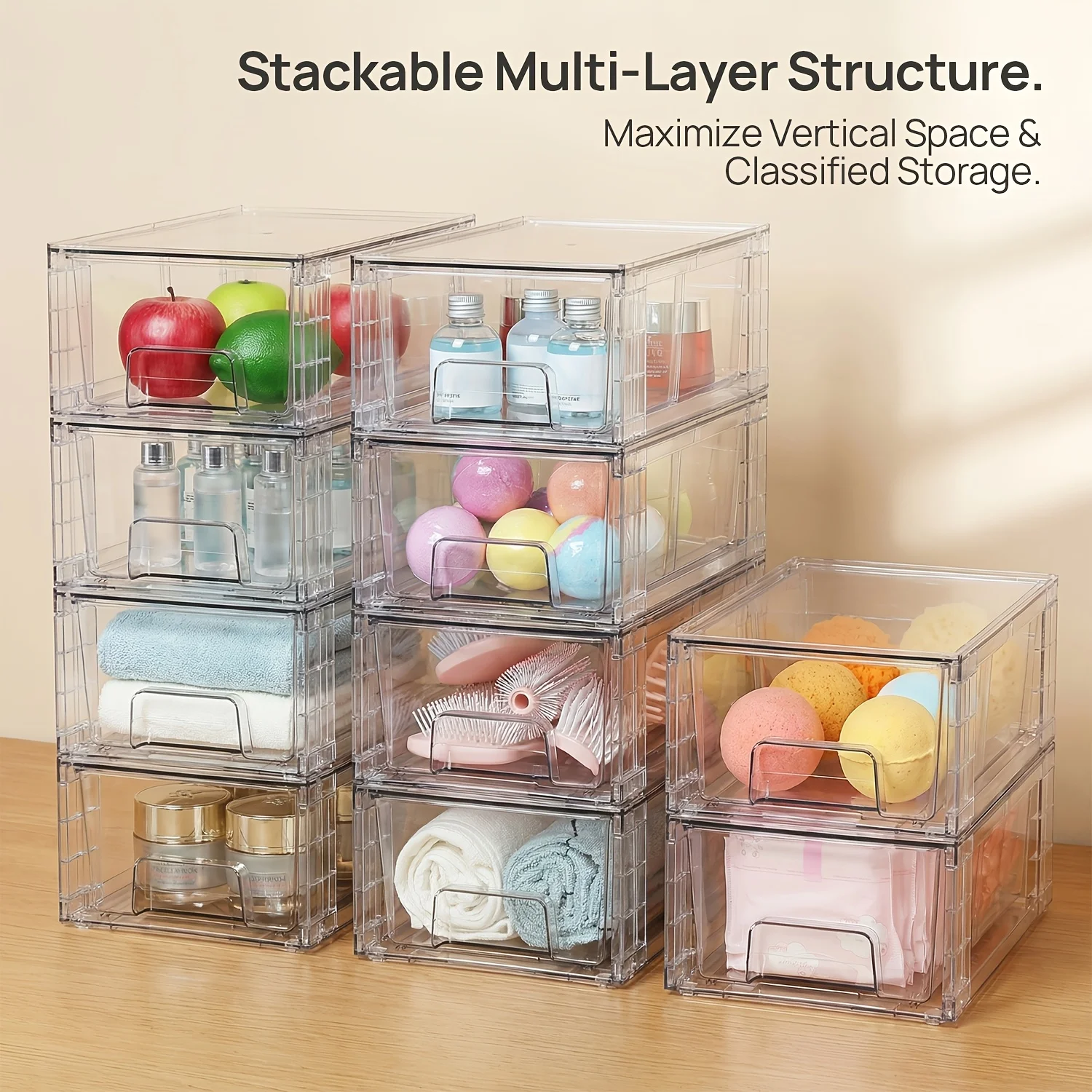 4/6/8/10 Pack Clear Acrylic Fo - Food Storage Without Pantry のレビューと価格