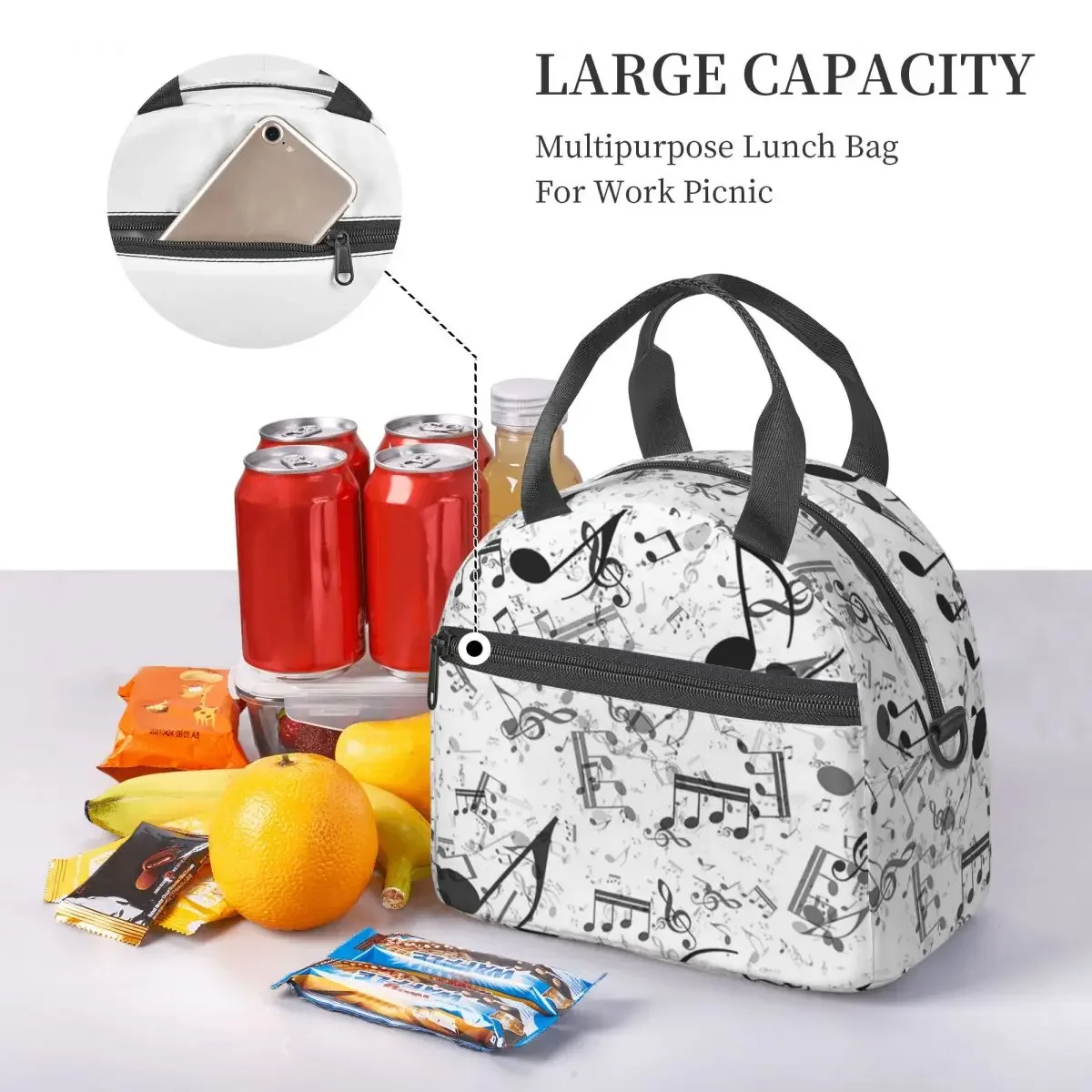 Bass Music Notes Insulated Lun - Food Storage Notes のレビューと価格
