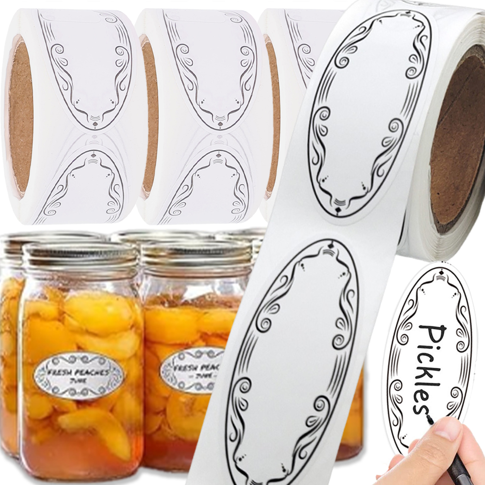 Oval Labels Blank Stickers Foo - Food Storage For Restaurant のレビューと価格