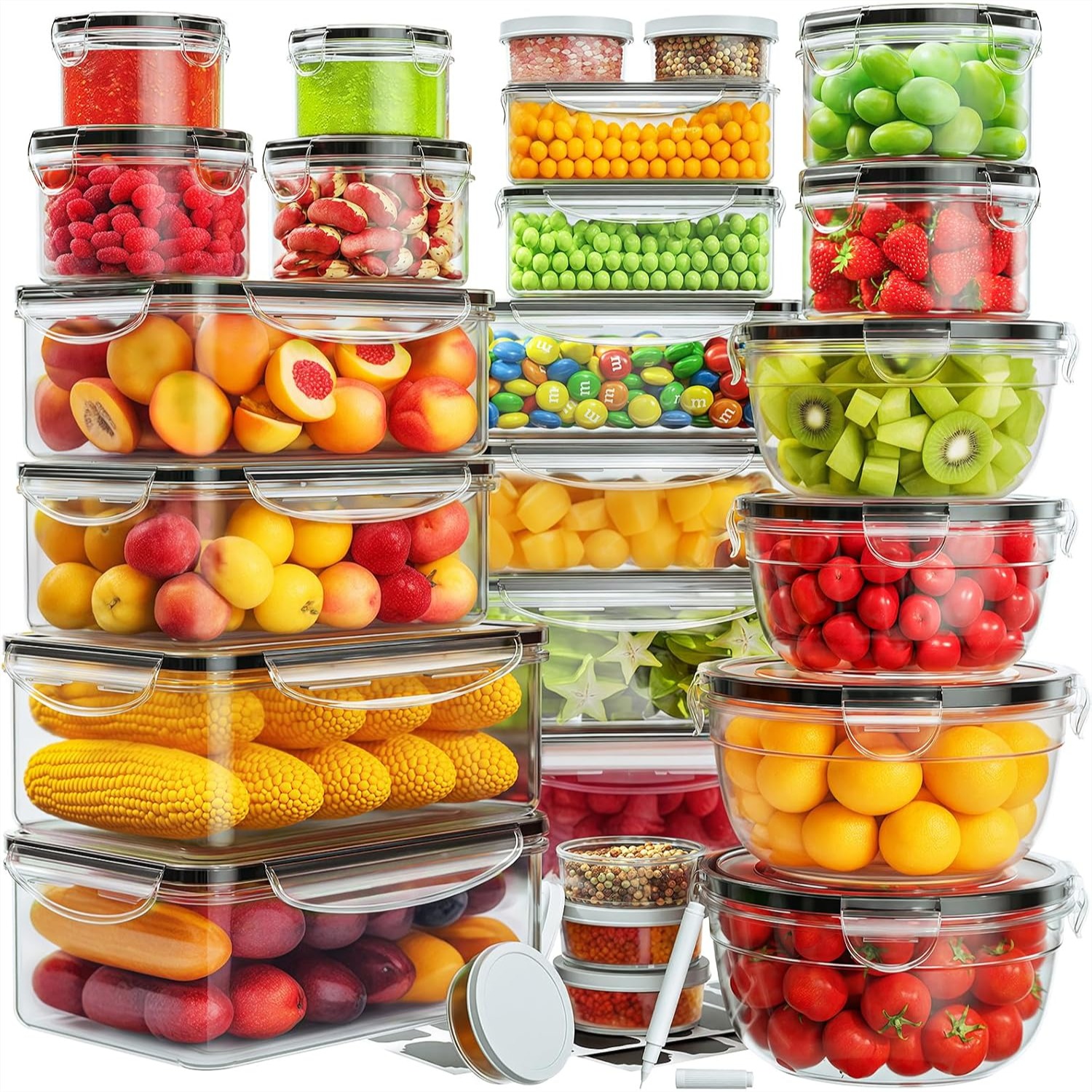 52 PCS Food Storage Containers - Food Storage Meal Prep のレビューと価格